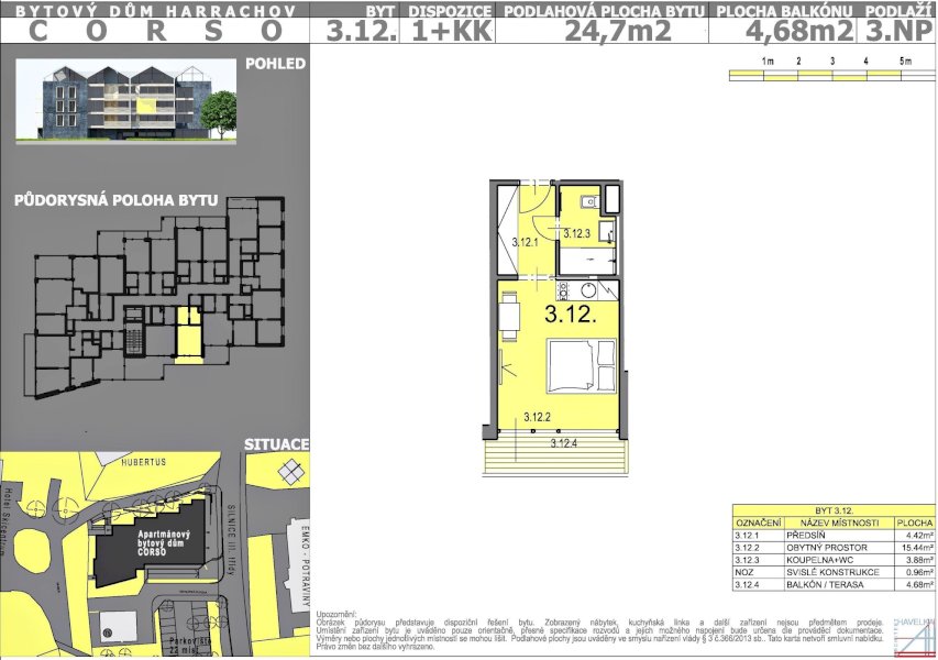 Byt 3.12: CORSO HARRACHOV